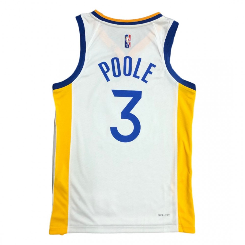Men's Golden State Warriors Jordan Poole #3 White 2021/22 Swingman NBA Jersey - Association Edition-Pro Kit Vault | Brand New 26/27 Sports Jerseys